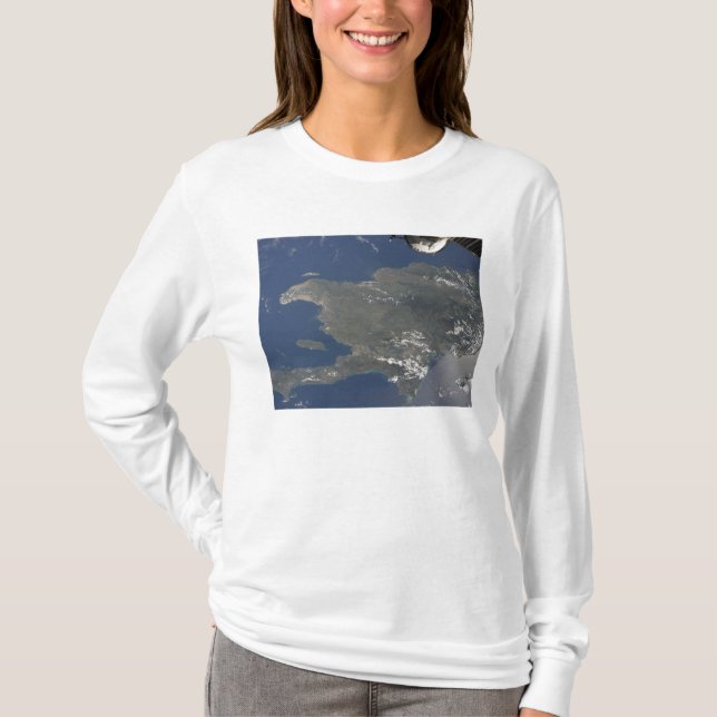 A view of the Caribbean island of Hispaniola T-Shirt (Front)