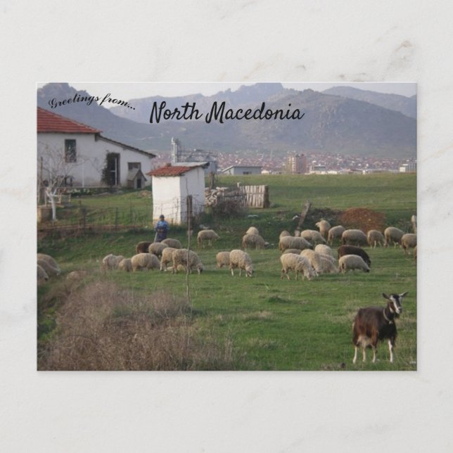 A View of the Countryside in North Macedonia Postcard (Front)