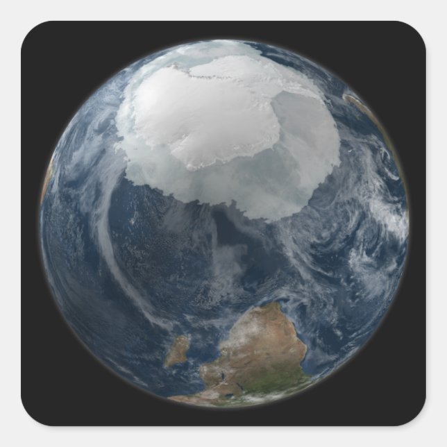 A view of the Earth 2 Square Sticker (Front)