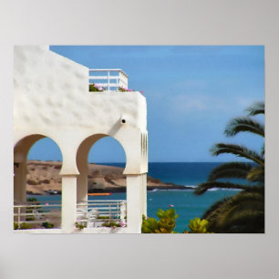A  view of the ocean Poster, painting texture Poster