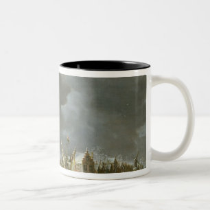 A View of the Regulierspoort Two-Tone Coffee Mug