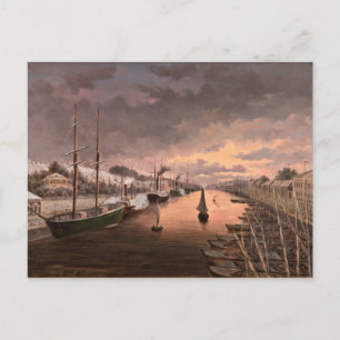 A View of the River Aura in Turku Postcard