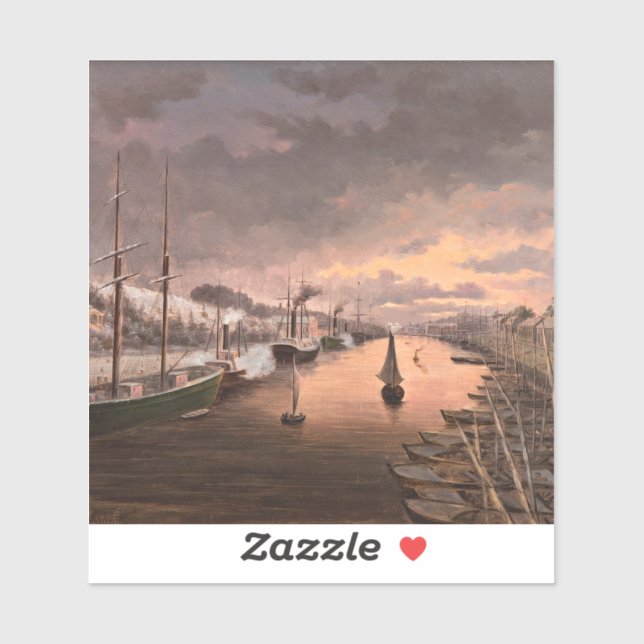 A View of the River Aura in Turku Sticker (Sheet)