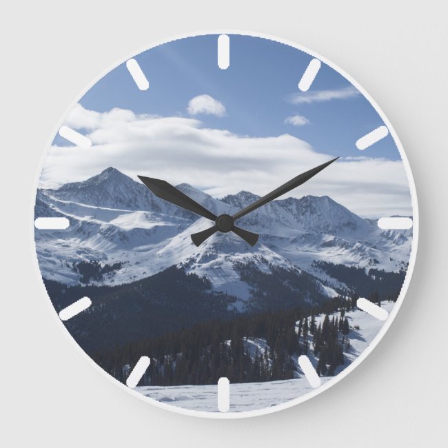 A View of the Snowy Alpine Mountains.