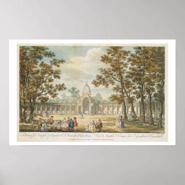 A View of the Temple of Comus at Vauxhall Gardens, Poster (Front)