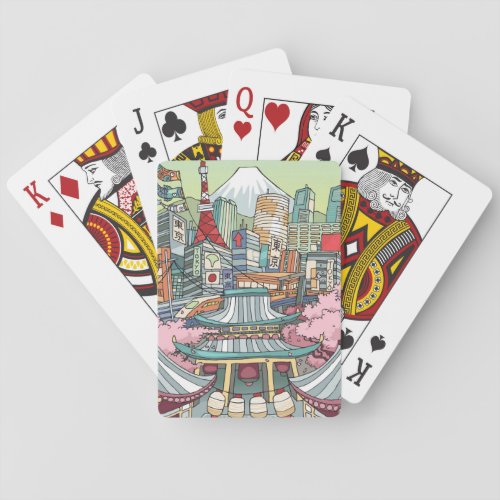 A View of Tokyo Poker Cards