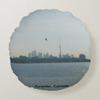 A view of Toronto Round Pillow