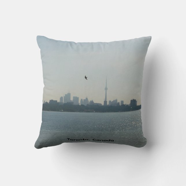 A view of Toronto Throw Pillow (Back)