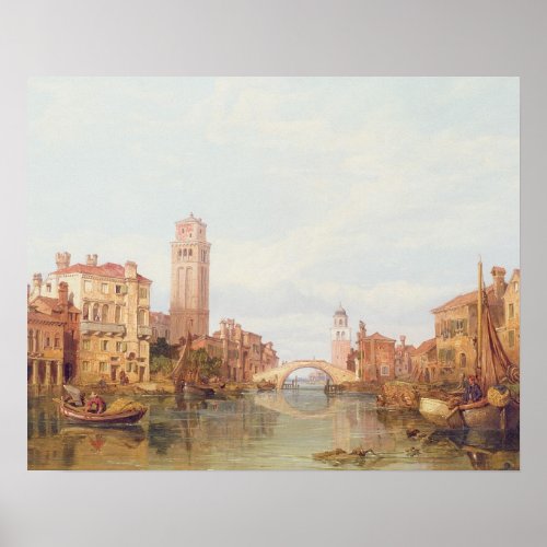 A View of Verona 1848 oil on canvas Poster