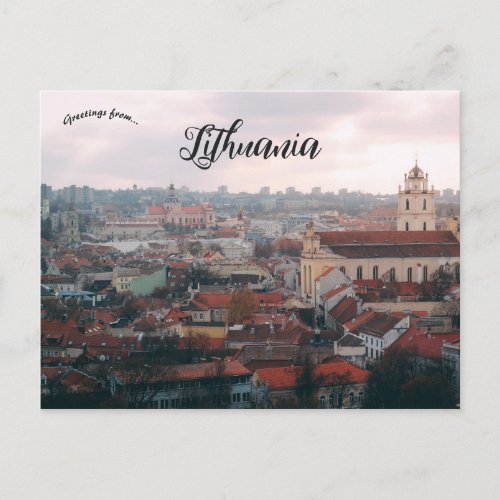 A View of Vilnius Lithuania Postcard