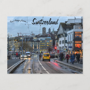 A View of Zurich Switzerland Postcard