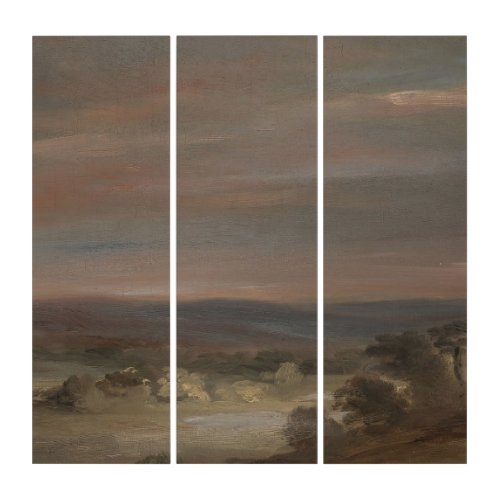 A View on Hampstead Heath Early Morning John Cons Triptych