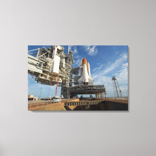 A view Space Shuttle Atlantis on Launch Pad 39A Canvas Print