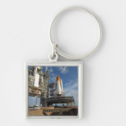 A view Space Shuttle Atlantis on Launch Pad 39A Keychain