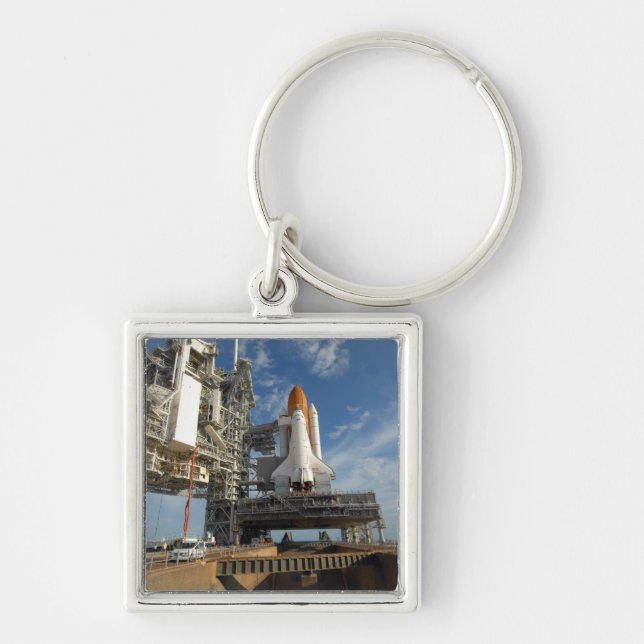 A view Space Shuttle Atlantis on Launch Pad 39A Keychain (Front)