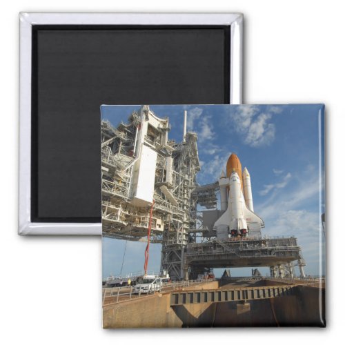 A view Space Shuttle Atlantis on Launch Pad 39A Magnet