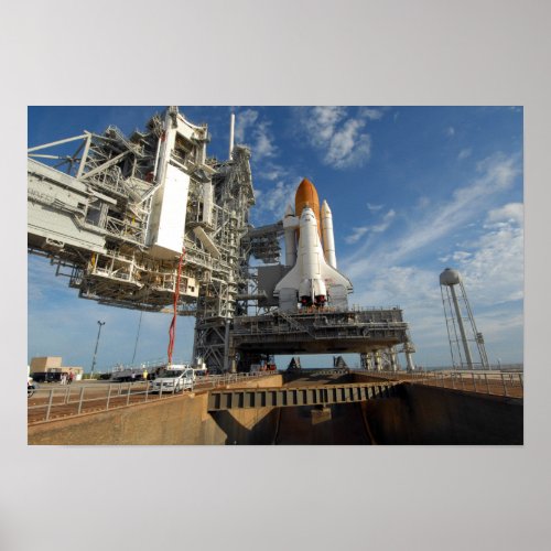 A view Space Shuttle Atlantis on Launch Pad 39A Poster