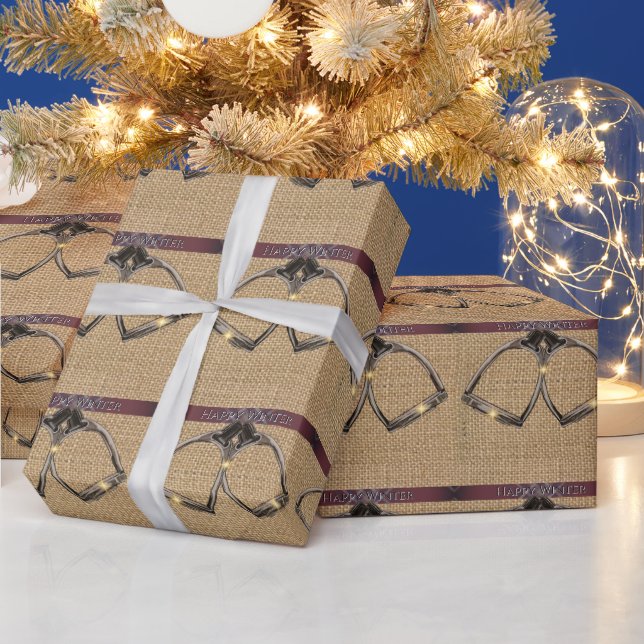 A VIEW THROUGH THE STIRRUPS WRAPPING PAPER (Holidays)