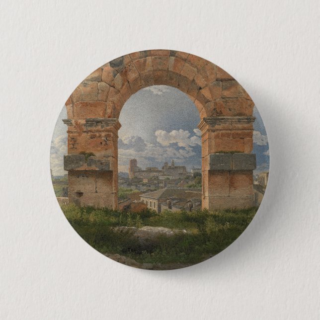 A View through Three Arches of the Colosseum Button (Front)