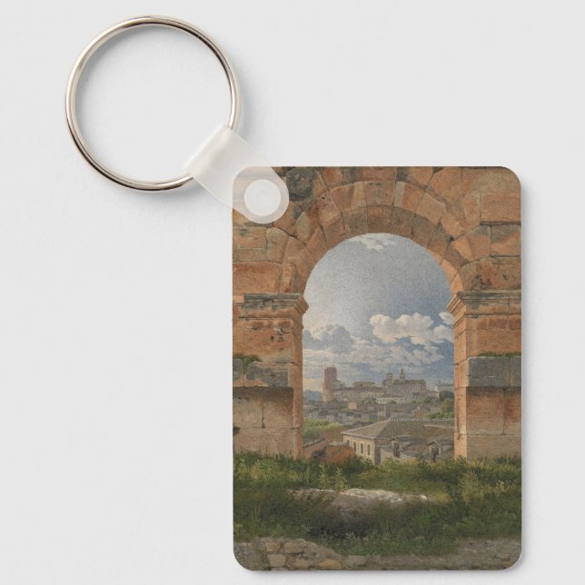 A View through Three Arches of the Colosseum Keychain (Front)