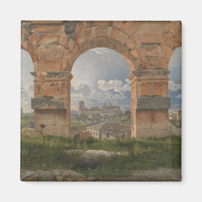 A View through Three Arches of the Colosseum Magnet (Front)