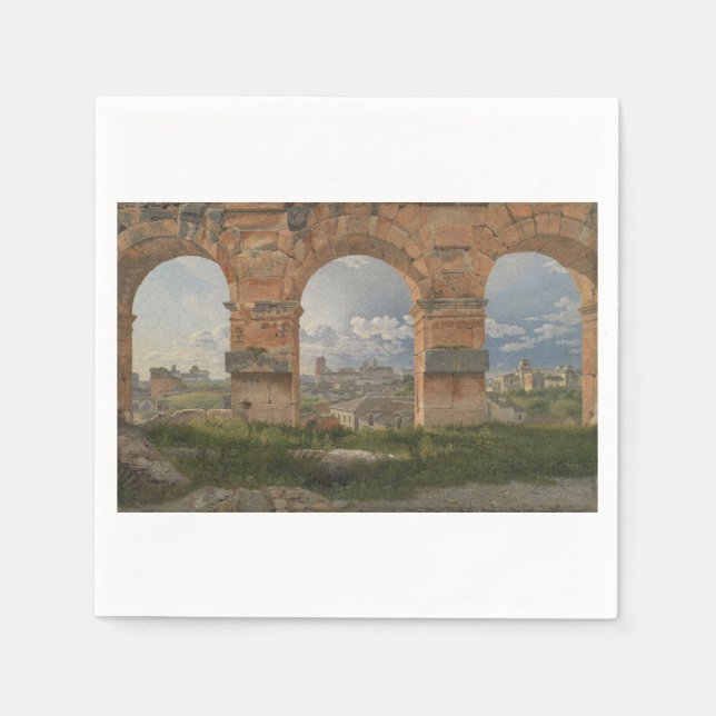 A View through Three Arches of the Colosseum Napkins (Front)