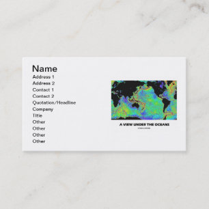 A View Under The Oceans (World Map) Business Card