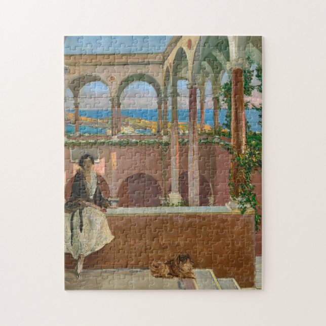 A Villa on the Riviera | Sir John Lavery Jigsaw Puzzle (Vertical)