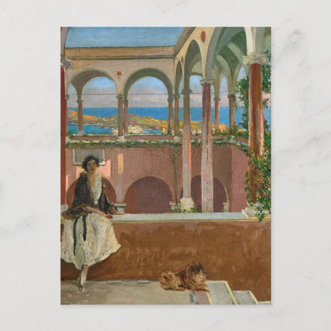 A Villa on the Riviera | Sir John Lavery Postcard (Front)