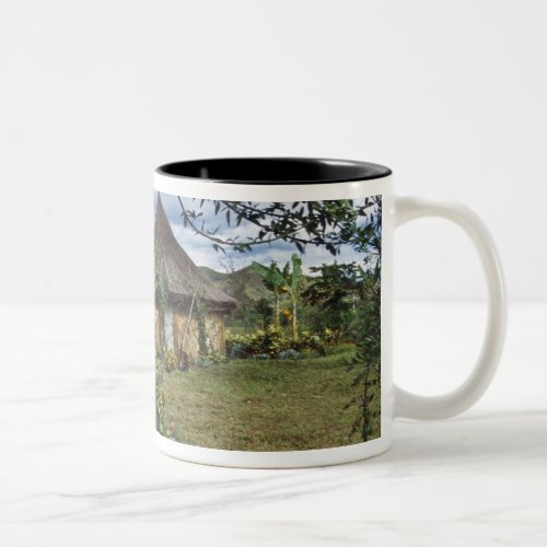 A village in the Highlands Goroka Papua New Two_Tone Coffee Mug
