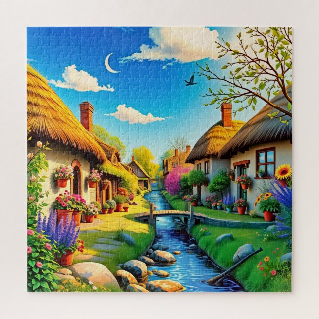 A village scene  jigsaw puzzle (Vertical)