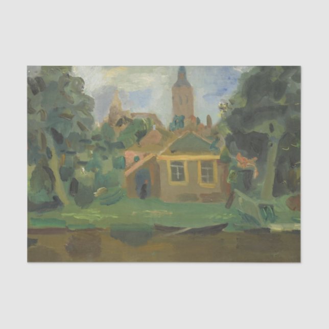 A Village's View by Else Berg Tissue Paper (Front)