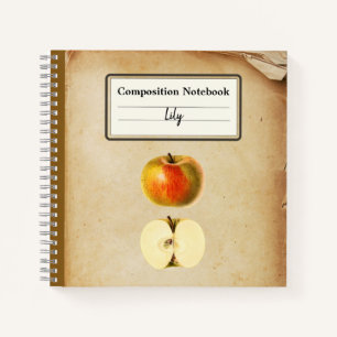 A Vintage Apple and a Half Personalized Comp Notebook