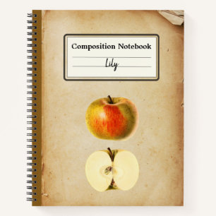 A Vintage Apple and a Half Personalized Comp Notebook