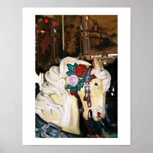 A Vintage Carousel Horse Poster