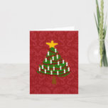 A Vintage Christmas Tree Note Card Blank Inside