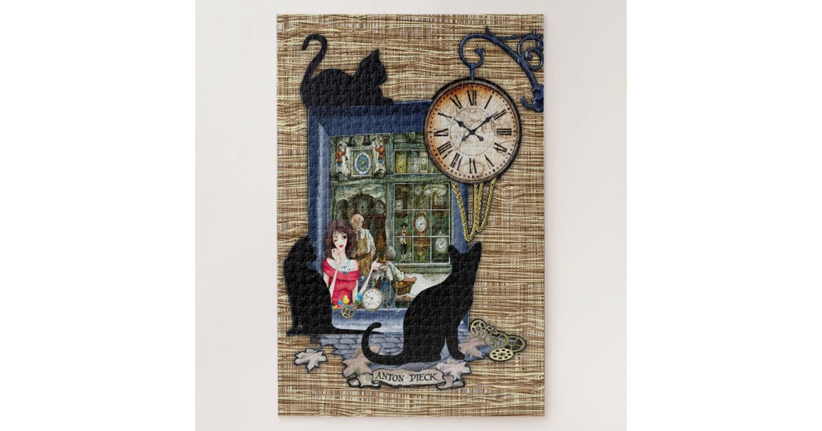A Vintage Clock Maker Shop Jigsaw Puzzle | Zazzle