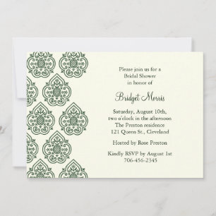 A Vintage Damask Bridal Shower Invitation