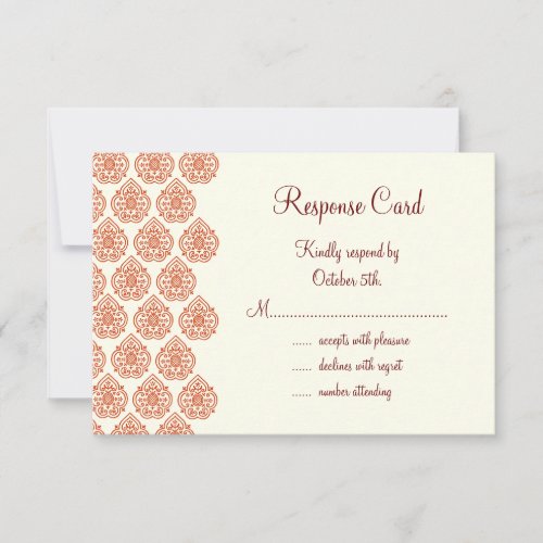 A Vintage Damask RSVP orange