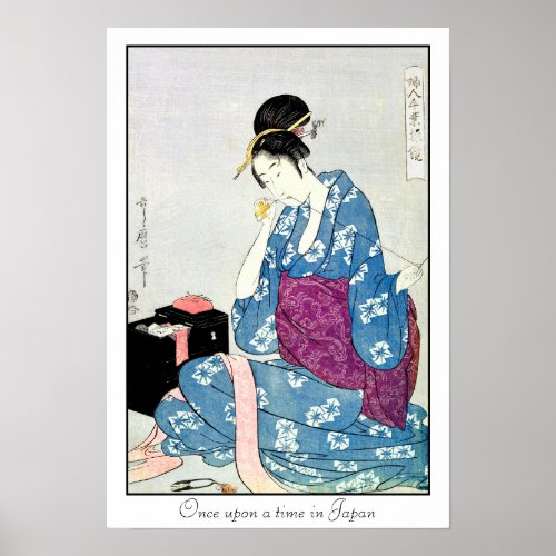 A Vintage Day of Sewing in Old Japan Poster