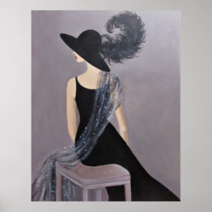 A VINTAGE FASHION MODEL POSTER