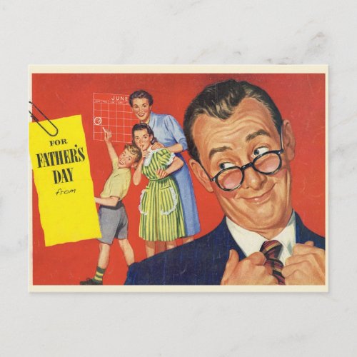A Vintage Father Postcard