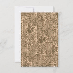 A vintage floral pattern with intricate brown desi invitation