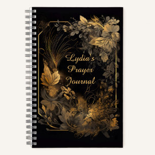 A Vintage Golden Floral Prayer Journal