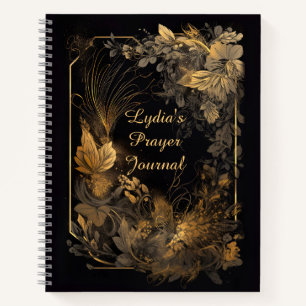 A Vintage Golden Floral Prayer Journal