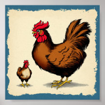 A Vintage Hen and Chick Poster