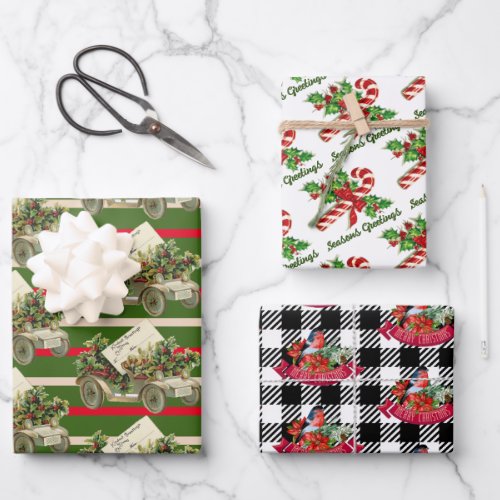 A Vintage Holiday Matte 19 x 29 Wrapping Paper Sheets