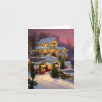 A Vintage Home Decorated for Christmas Blank