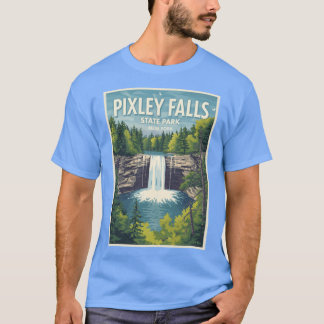 A Vintage Illustration of Piley Falls State Park N T-Shirt