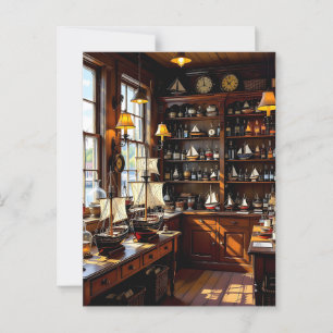 A Vintage Maritime Shop Keeping in Touch Postcard